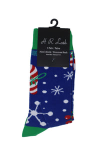 H. R. Lash | FS229 | Fun Socks | Blue Snow Flake