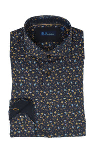 Men's | Blu by Polifroni | 2249656 | Sport Shirt | Black / Flower Pattern