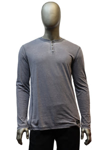 Men's | Silver Jeans | SMF215766 | Long Sleeve Henley Shirt | Navy