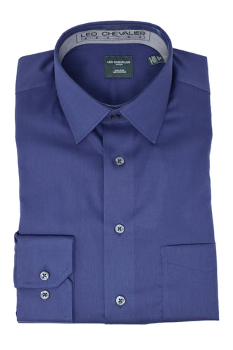 Men's | Leo Chevalier | 225121 | Dress Shirt | Dark Blue
