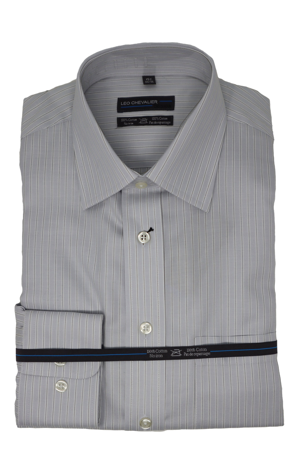 Men's | Leo Chevalier | 329175 | Dress Shirt | Silver