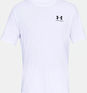 Men's | Under Armour | 1326799 | Sportstyle Left Chest Short Sleeve T-Shirt | White / Black |
