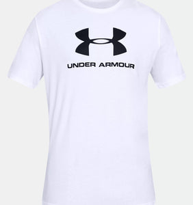 Men's | Under Armour | 1329590 | Sportstyle Logo Short Sleeve T-Shirt | White / Black