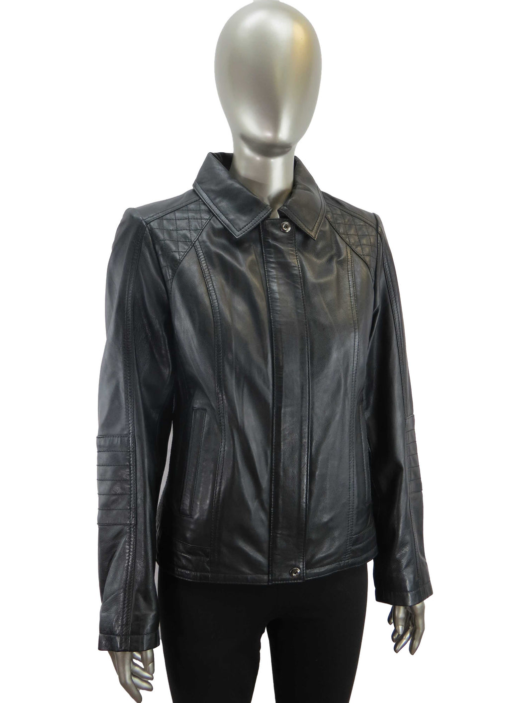 Women's | Plonge | 30520 | Leather Jacket | Black