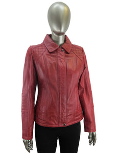 Women's | Plonge | 30520 | Leather Jacket | Dark Red