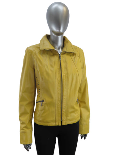 Women's | Plonge | 30905 | Leather Jacket | Sunflower