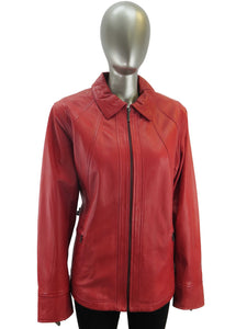 Women's | Plonge | 30914 | Florance Leather Jacket | Red