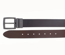 Load image into Gallery viewer, SilverJeans | S307 | 40MM Silver Harness Belt | Black/DK Brown