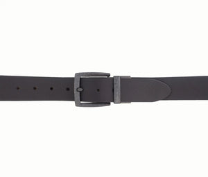 SilverJeans | S307 | 40MM Silver Harness Belt | Black/DK Brown