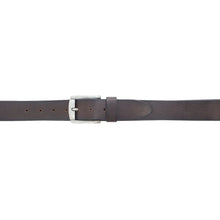 Load image into Gallery viewer, Men&#39;s | Silver Jeans | S319 | 40MM Pebble Grain Finish and Harness Buckle Belt| Dark Brown