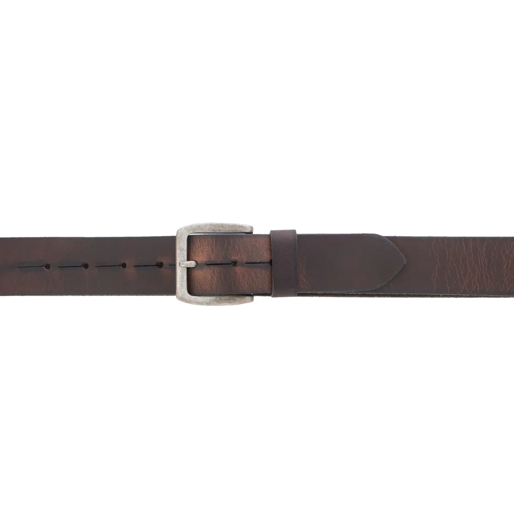 Men's | Silver Jeans | S321 | 40MM Heavy Stitch Belt | Medium Brown