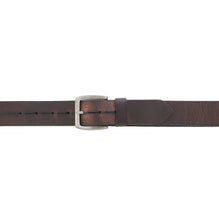 Load image into Gallery viewer, Men&#39;s | Silver Jeans | S321 | 40MM Heavy Stitch Belt | Medium Brown