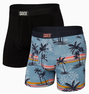 Men's | Saxx | SXPP2U | 2 Pack | Ultra Boxer Brief | Beach Vibe / Black