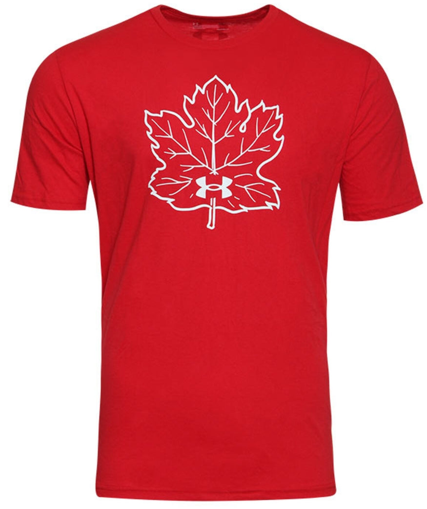 Men's | Under Armour | 1368643 | UA Canada Leaf Short Sleeve T-Shirt | Red/White