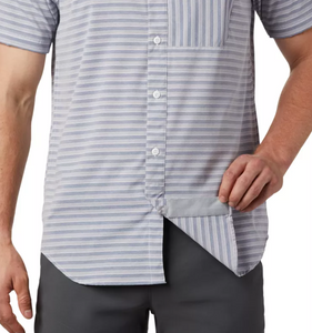 Men's | Columbia | AM4980-464 | Twisted Creek III Short Sleeve Shirt | Collegiate Navy Stripe