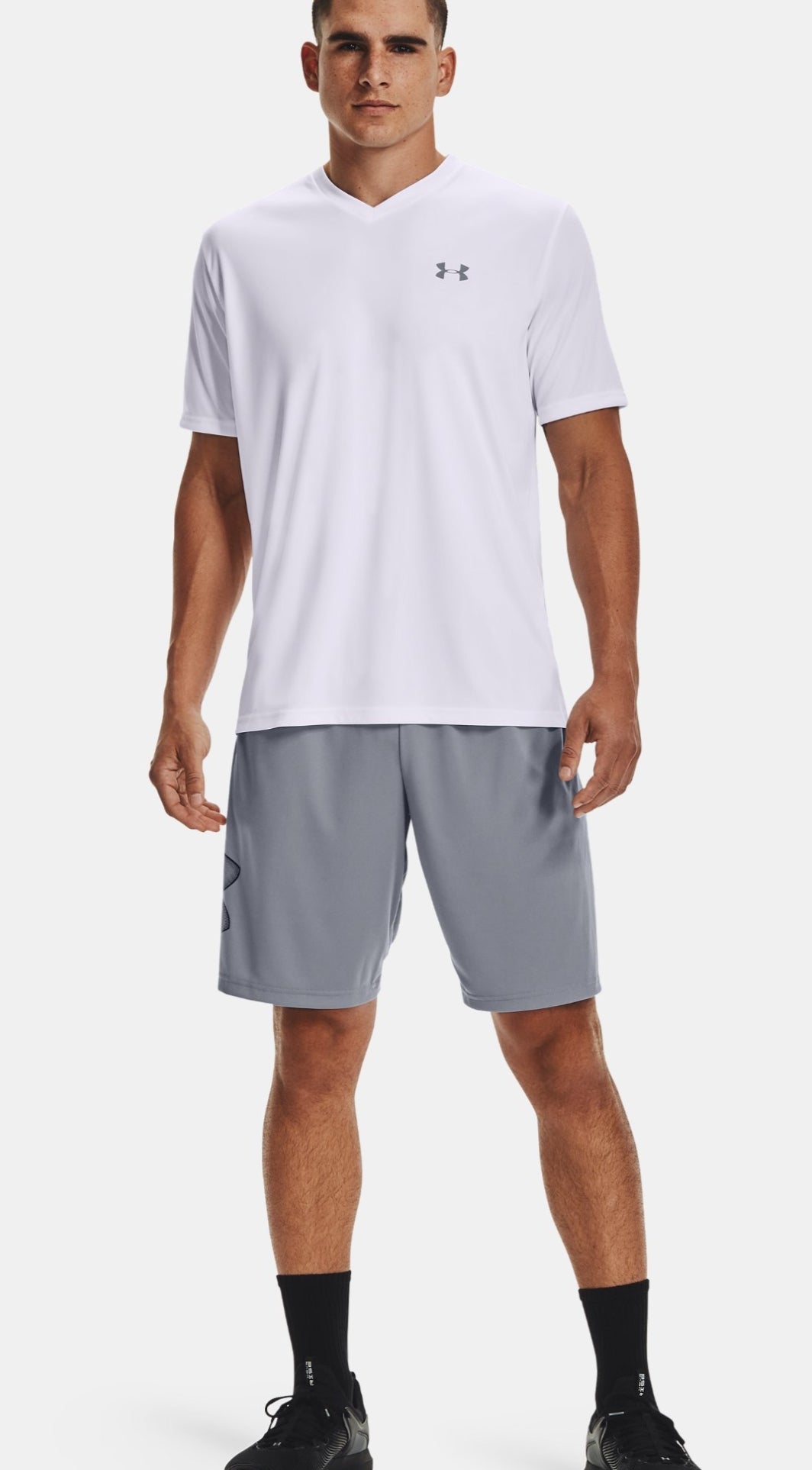 Men's | Under Armour | 1306443-035 | Tech™ Graphic Shorts | Steel / Black