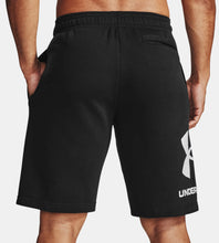 Load image into Gallery viewer, Men&#39;s | Under Armour | 1357118 | Rival Fleece Big Logo Shorts | Black / Onyx White