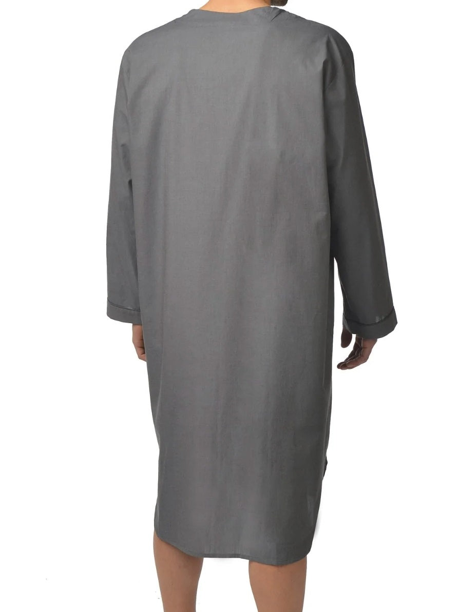 Majestic | 3034125 | 100% Cotton| Night Shirt | Charcoal