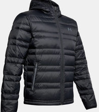Load image into Gallery viewer, Men&#39;s | Under Armour | 1342738 | Armour Down Hooded Jacket | Black / Pitch Gray