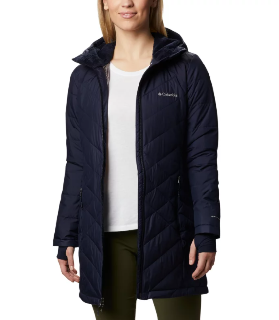 Women s Columbia WW0011 472 Heavenly Long Hdd Jacket Dark
