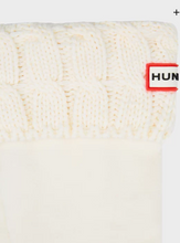 Load image into Gallery viewer, Women&#39;s | Hunter | WAS1018AAB-HWT | Cable Knitted Cuff Short Boot Socks | Winter White
