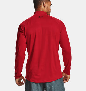 Men's | Under Armour | 1328495 | Tech ½ Zip Long Sleeve Shirt | Red / Black