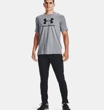 Load image into Gallery viewer, Men&#39;s | Under Armour | 1329590 | Sportstyle Logo Short Sleeve T-Shirt | Steel Light Heather / Black