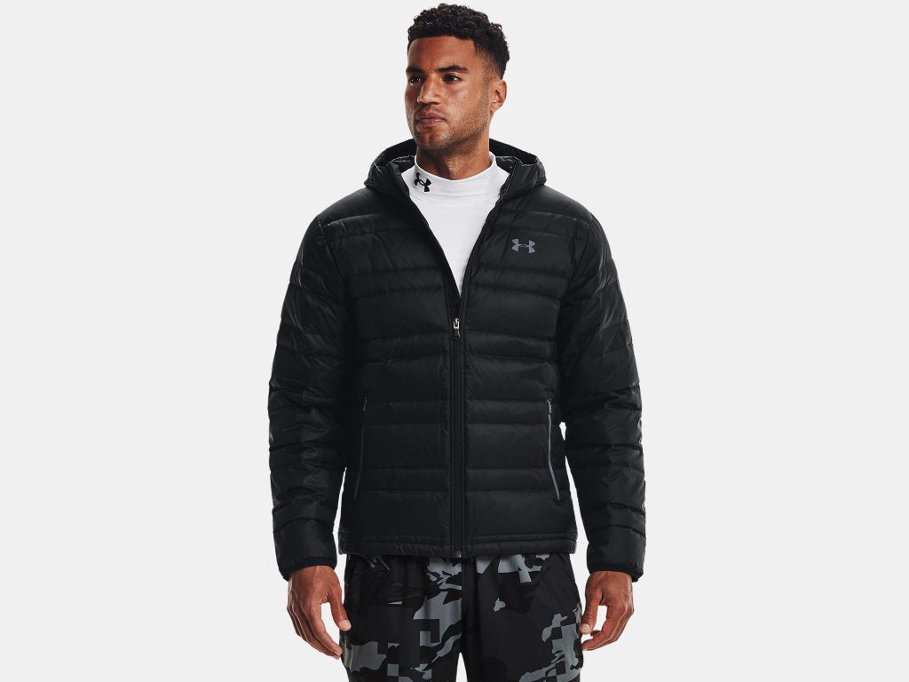 Men's | Under Armour | 1342738 | Armour Down Hooded Jacket | Black / Pitch Gray