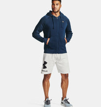 Load image into Gallery viewer, Men&#39;s | Under Armour | 1357111-408 | Rival Fleece FZ Hoodie | Academy / Onyx White