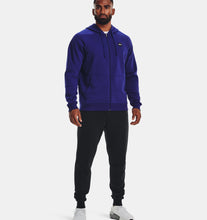 Load image into Gallery viewer, Men&#39;s | Under Armour | 1357111-468 | Rival Fleece Full Zip Hoodie | Sonar Blue / Onyx White
