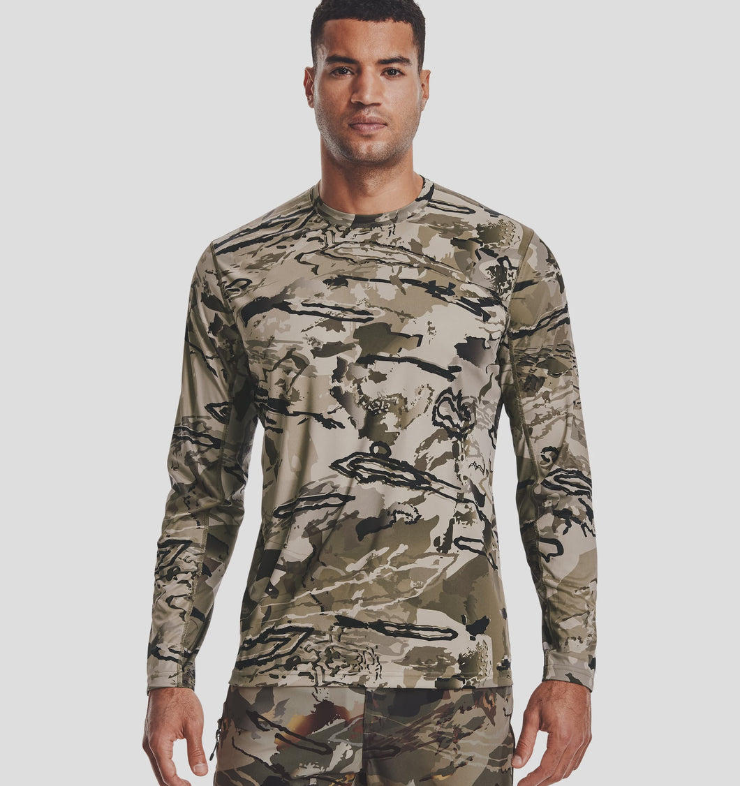 Men's | Under Armour | 1361308-999 | Iso-Chill Brush Line Long Sleeve | UA Barren Camo / Black
