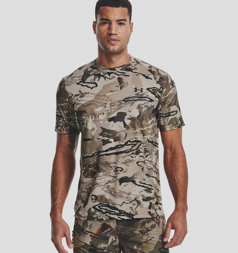 Men's | Under Armour | 1361310-999 | Iso-Chill Brush Line Short Sleeve | UA Barren Camo / Black