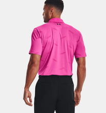 Load image into Gallery viewer, Men&#39;s | Under Armour | 1377370 |Playoff Deuces Jacquard Polo | Rebel Pink / Black
