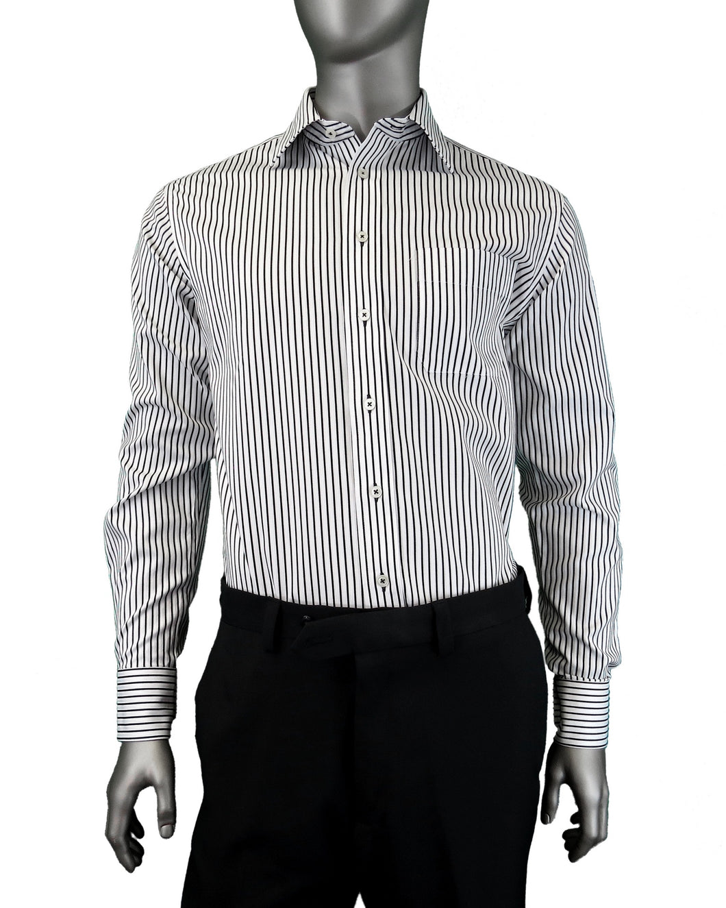 Men's | Leo Chevalier | 323190 | Dress Shirt | Black Stripe