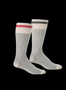 Men's | Stanfield's | 1344 | 2 Pack Heritage Cotton Blend Sock | Black / Red